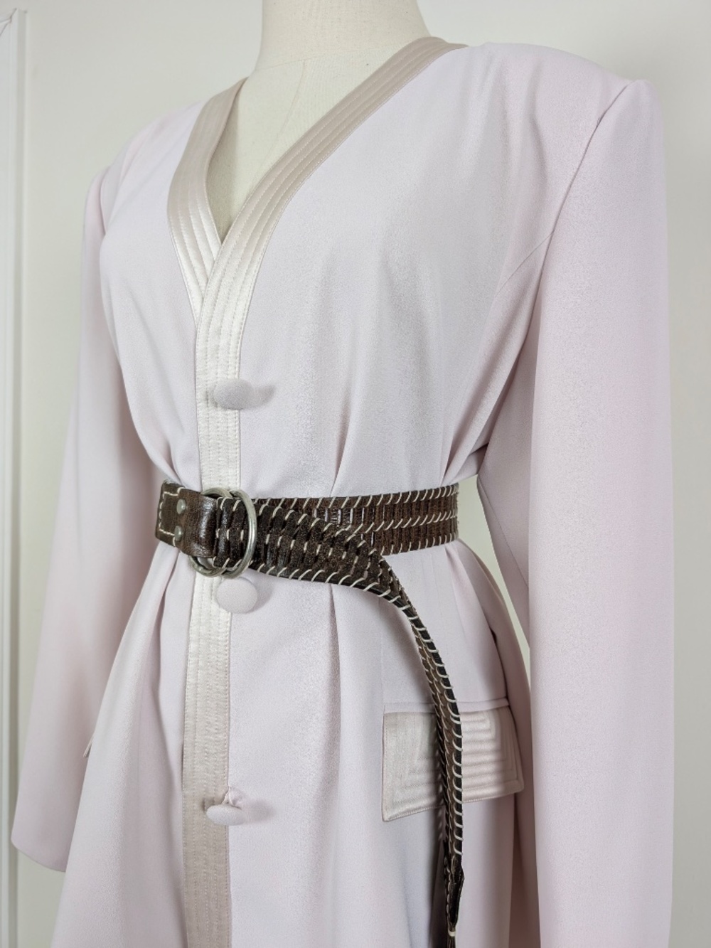 Vintage Pastel Oversized Blazer Button Down Size 14 Pink - Picture 10 of 12